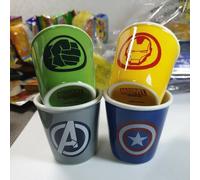 MARVEL SOJU Glass Shot Mini Cup 50 ml 4 pezzi Iron Man Hulk Captain America A...