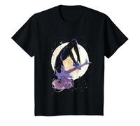 Marvel Spider-Gwen Moonlit Somersault Silhouette Maglietta, Bambini, Nero, 8 Anni