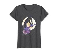 Marvel Spider-Gwen Moonlit Somersault Silhouette Maglietta, Donna, Grigio Scuro, M