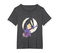 Marvel Spider-Gwen Moonlit Somersault Silhouette Maglietta, Donna Plus-Size, Grigio Scuro, 5X