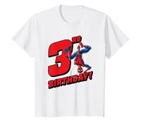 Marvel Spider-Man 3rd Birthday Maglietta, Bambini, Bianco, 8 Anni