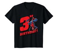 Marvel Spider-Man 3rd Birthday Maglietta, Bambini, Nero, 8 Anni