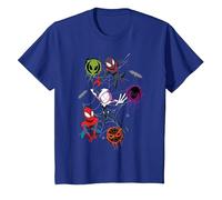 Marvel Spider-Man And Spider-Verse Pals Halloween Adventure Maglietta, Bambini, Blu Reale, 4 Anni
