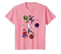 Marvel Spider-Man And Spider-Verse Pals Halloween Adventure Maglietta, Bambini, Rosa, 6 Anni