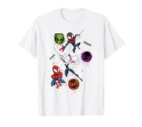 Marvel Spider-Man And Spider-Verse Pals Halloween Adventure Maglietta, Uomo, Bianco, 4XL