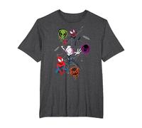 Marvel Spider-Man And Spider-Verse Pals Halloween Adventure Maglietta, Uomo Taglie Grandi, Grigio Scuro, 5X Tall