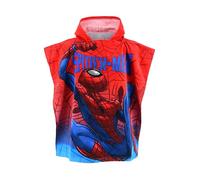 Marvel Spider Man Asciugamano con Cappuccio per Ragazzi, Telo da Spiaggia, Telo da Bagno in Cotone, Poncho per Bambino