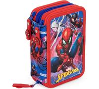 Marvel Spider-Man Astuccio 3 scomparti completo 46 pezzi, Scuola e tempo libero
