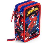 Marvel Spider-Man Astuccio 3 scomparti completo 46 pezzi, Scuola e tempo libero
