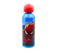 Marvel Spider-Man Bottiglia Riutilizzabile, Design in Alluminio Resistente, Bottiglia D'acqua per Ragazzi Bottiglia da Viaggio Spiderman Canteen, Capacità 500 ml | Blu