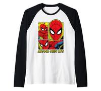 Marvel Spider-Man: Brand New Day Comic Panels of Spider-Man Maglia con Maniche Raglan