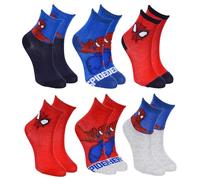 Marvel Spider Man Calzini per Ragazzi, Set di 6 Calzini Classici Alti in Cotone, Taglie EU 23 a 34 (IT, Numero, 27, 30, Regular, Multicolore)
