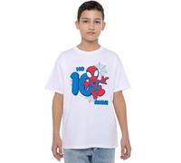 Marvel Spider-Man Cute Spidey Compleanno 10 Anni, White T-Shirt, 3-4 Jahre Unisex Kids