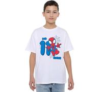 Marvel Spider-Man Cute Spidey Compleanno 11 Anni, White T-Shirt, 5-6 Years Unisex Kids
