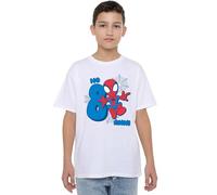 Marvel Spider-Man Cute Spidey Compleanno 8 Anni, White, 9-11