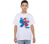 Marvel Spider-Man Cute Spidey Compleanno 9 Anni, White T-Shirt, 3-4 Years Unisex Kids