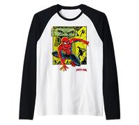 Marvel Spider-Man: Day Comic Art Spidey Vs Villains Maglia con Maniche Raglan