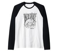 Marvel Spider-Man: Day Incredible Hulk Web Sketch Maglia con Maniche Raglan