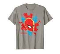 Marvel Spider-Man: Day Spider-Man Mask And City Maglietta