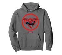 Marvel Spider-Man: Day Spiderman Leaping Thru Web Felpa con Cappuccio