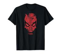Marvel Spider-Man Distressed Web Head Red Maglietta