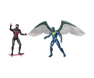 Marvel Spider-Man Epic Hero - Confezione di 2 statuette 10 cm - Figure Miles Morales + Marvel's Vulture