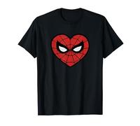 Marvel Spider-Man Face Mask Valentine's Heart Logo Maglietta