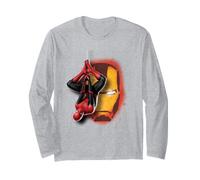 Marvel Spider-Man Far from Home Spidey & Iron-Man Mural Maglia a Manica