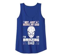 Marvel Spider-Man Fathers Day Not Regular Canotta, Donna, Blu Reale, S