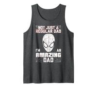 Marvel Spider-Man Fathers Day Not Regular Canotta, Uomo, Grigio Scuro, XL