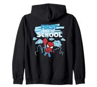 Marvel Spider-Man First Day of School Spidey Back to School Felpa con Cappuccio