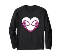 Marvel Spider-Man Ghost Spider Spider-Gwen Heart Mask Logo Maglia a Manica