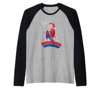 Marvel Spider-Man Holiday Swing Into Christmas Maglia con Maniche Raglan