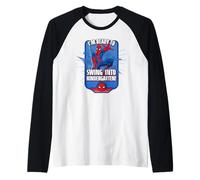 Marvel Spider-Man I'm Ready to Swing Into Kindergarten! Maglia con Maniche Raglan