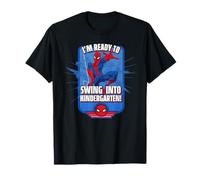 Marvel Spider-Man I'm Ready to Swing Into Kindergarten! Maglietta