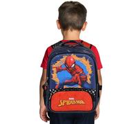 MARVEL Spider Man IRRIGIDITO zaino scuola, ZAINO per ragazzo, tasca per LAPTOP 41x30x15cm (Blu navy Spider-Man)