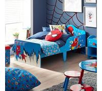 Marvel, Spider-Man, Lettino con robusta struttura in legno, lati protetti, doghe in legno, per materassi da 140 x 70 cm, materasso non incluso