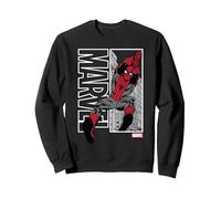 Marvel Spider-Man Marvel Swing Felpa, Unisex per Adulti, Nero, XL