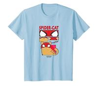 Marvel Spider-Man: Miles Morales Spider-Cat Comic Panels Maglietta, Bambini, Celeste, 8 Anni
