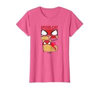 Marvel Spider-Man: Miles Morales Spider-Cat Comic Panels Maglietta, Donna, Rosa mélange, L