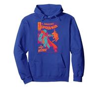 Marvel Spider-Man Mysterio Madness Neon Dark Felpa con Cappuccio, Unisex per Adulti, Blu Reale, XXL