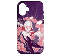 Marvel Spider-Man nei cuori di Gwen Stacy Verse di Spider-Verse Custodia per iPhone 16