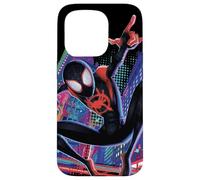 Marvel Spider-Man nella città di Spider-Verse Miles Morales Custodia per iPhone 15 Pro