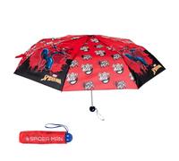 Marvel Spider-Man Ombrello Pieghevole Compatto per Ragazzi, Struttura Resistente Design Classico per Bambino, Regalo per Bambini