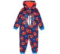 Marvel Spider-Man Onesie Boys Kids Tutto in Una Maschera per Il Viso Costume 5-6 Anni