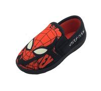 Marvel Spider-Man, pantofole Spiderman per ragazzi o ragazze con occhi che si illuminano al buio, rosso/nero, taglia 7-2, rosso nero, 30 EU