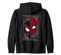 Marvel Spider-Man Peter Parker & Miles Morales Split Mask Felpa con Cappuccio