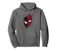 Marvel Spider-Man Peter Parker & Miles Morales Split Mask Felpa con Cappuccio, Unisex per Adulti, Asfalto, XL