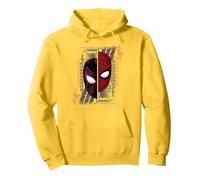 Marvel Spider-Man Peter Parker & Miles Morales Split Mask Felpa con Cappuccio, Unisex per Adulti, Limone, L