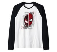 Marvel Spider-Man Peter Parker & Miles Morales Split Mask Maglia con Maniche Raglan
